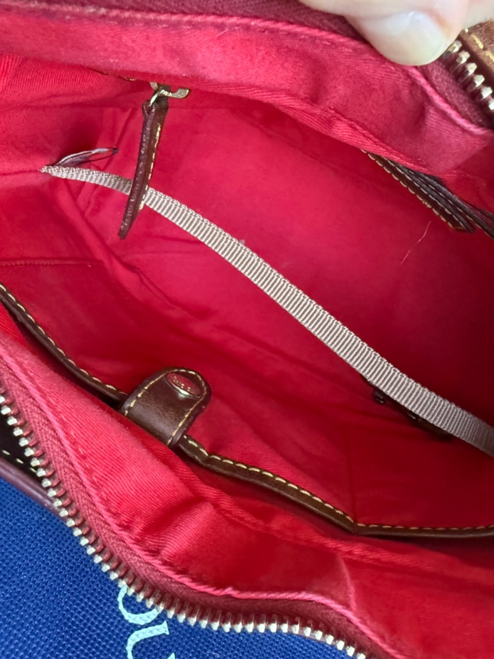 Dooney & Bourke Florentine Chestnut Quilted Leather Shoulder Bag - Picture 8 of 8